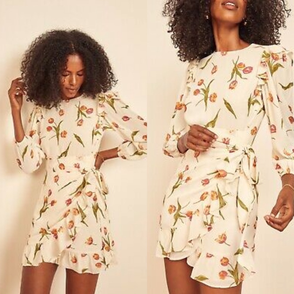 Reformation Quest Dress in Bianca